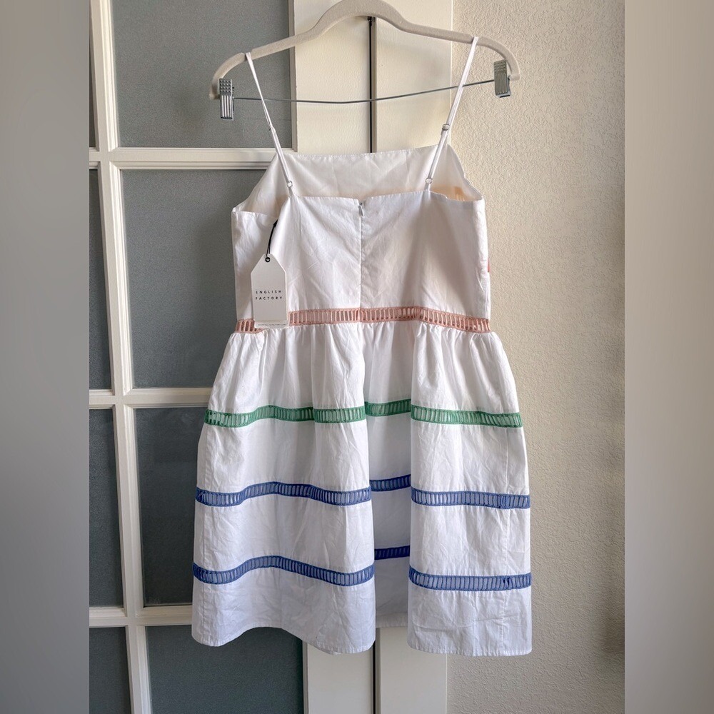 English Factory - Women's White Ladder Lace Dress - Sz Small -Color Multi  - NWT - Picture 4 of 9